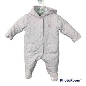 Little Me infant girls snowsuit Quilted 0-3 mos